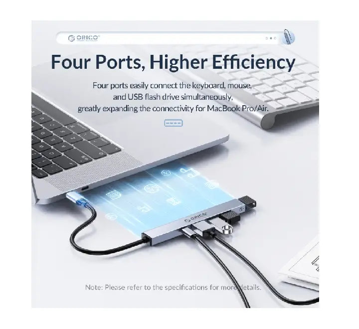 ORICO 5-Port USB-C Hub BHC1 multi-port expansion adapter front view