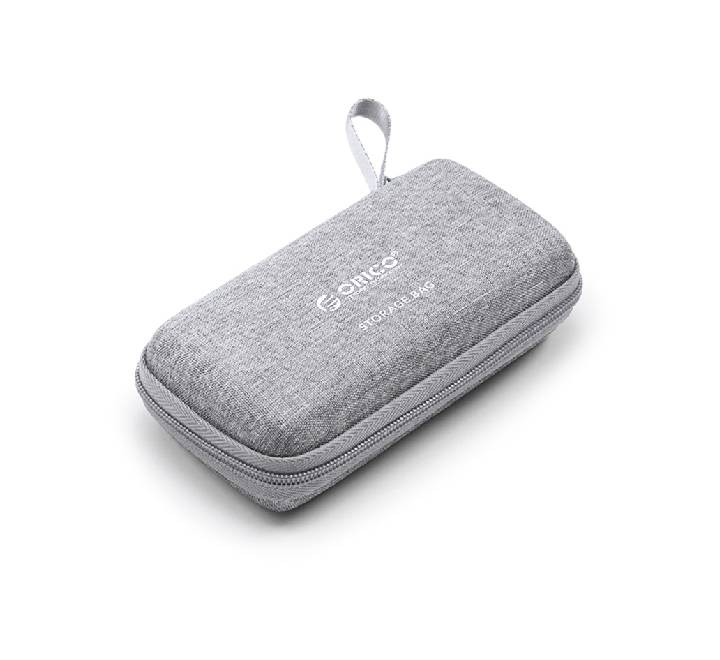 Orico HXAM01-GY-BP protective electronic accessories travel storage bag in sleek grey fabric.