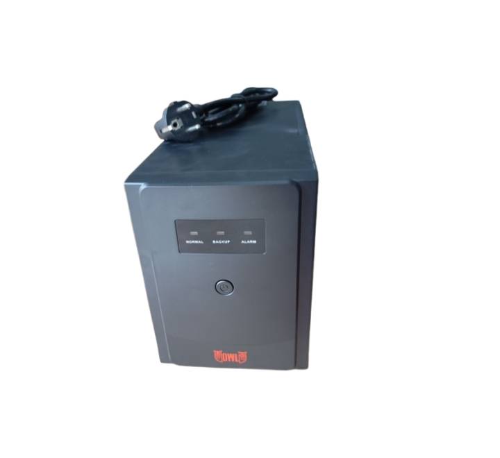 Owl G1200 Pro 1200VA / 720W Line Interactive UPS connected to desktop setup for reliable power backup.