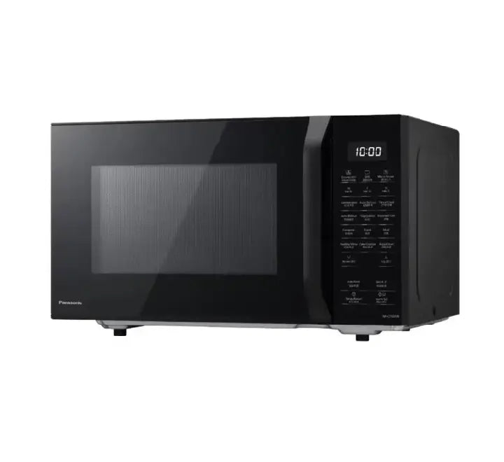 Air frying basket with food inside Panasonic NN-CT55RBYTE microwave oven