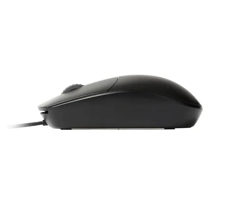 Rapoo N100 ergonomic wired mouse side profile with comfortable contour