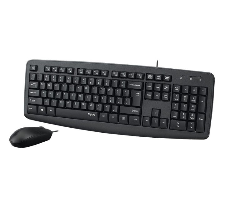Top angle view of the Rapoo NX1600 ergonomic optical mouse with 1000 DPI sensor and scroll wheel.