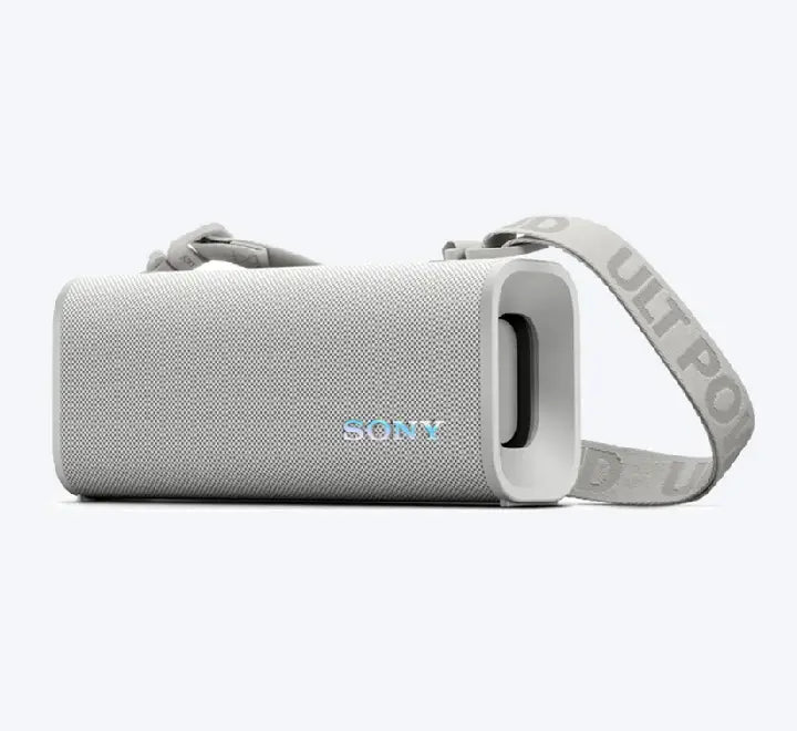 Back panel view of the Sony ULT FIELD 3 speaker showing the protected rubber cap open with the USB Type-C charging port used for phone power bank output.