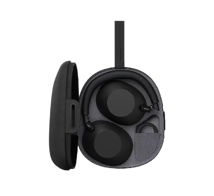 Sony WH-1000XM6 Platinum Black Wireless Headphones — lightweight foldable design for premium travel comfort.