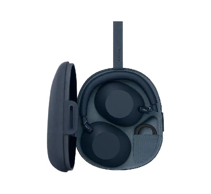 Sony WH-1000XM6 Platinum Blue Wireless Headphones — lightweight foldable design for premium travel comfort.