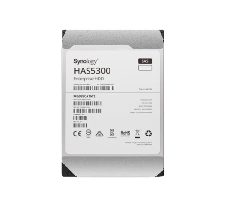 Synology HAS5300-12T 12TB Enterprise 3.5-inch SAS Hard Drive for data center and NAS storage.