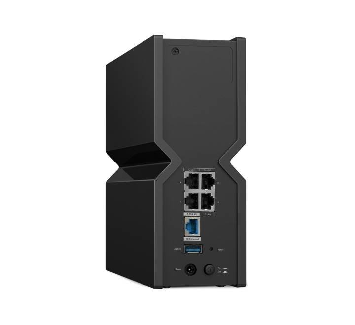 TP-Link Archer BE700 Wi-Fi 7 router displayed on a living room shelf delivering high-speed mesh internet to home devices