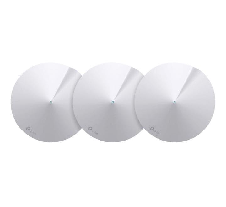 TP-Link Deco M5 3-Pack Whole Home Mesh Wi-Fi System units displayed together.