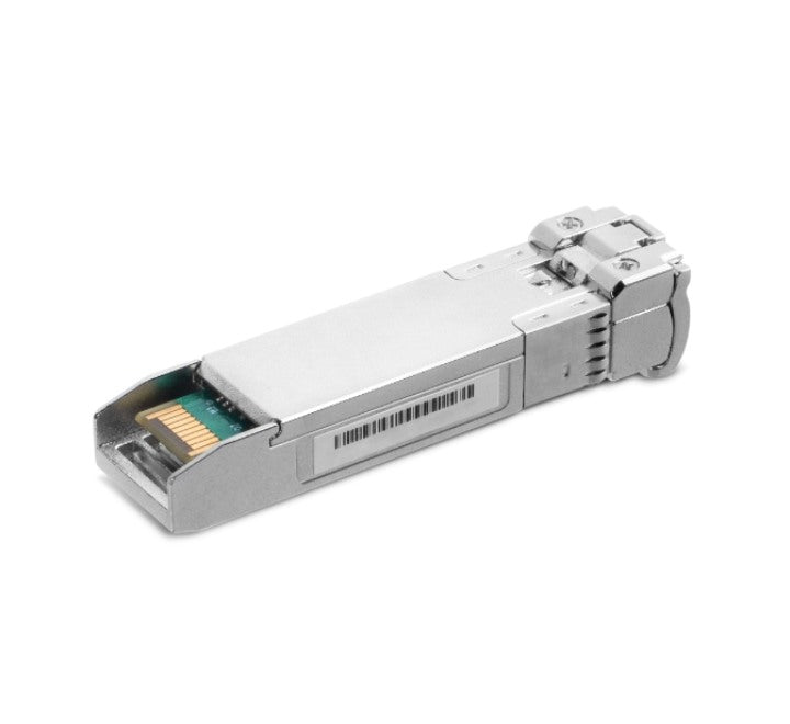 Retail packaging box and documentation for the TP-Link TL-SM5110-LR 10GBase-LR SFP+ LC transceiver.