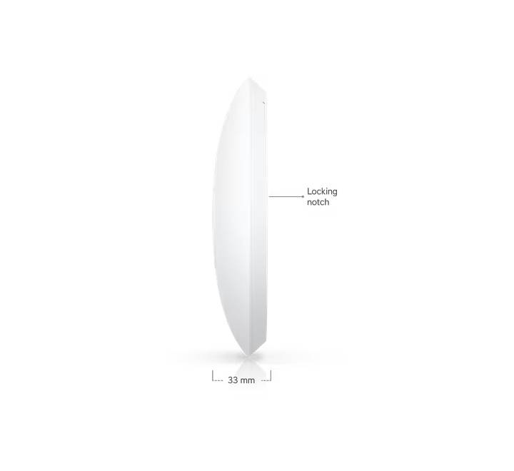 Close up of the Ubiquiti U7 Lite rear panel highlighting the high-speed 2.5 GbE PoE uplink port