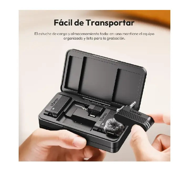 Ulanzi A100 V2 Type-C wireless microphone receiver plugged directly into a smartphone