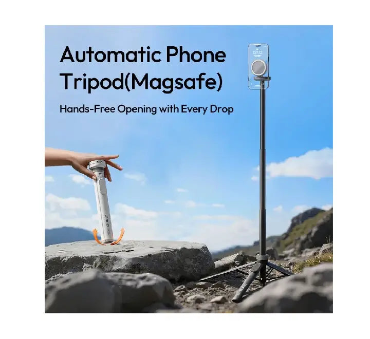 Compact 28.5cm folded size of the 385g Ulanzi MT85 magnetic tripod for travel