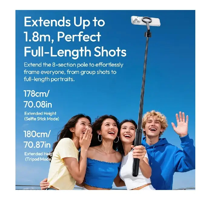 Ulanzi SK-21 magnetic tripod folded down compactly with included magnetic ring sticker