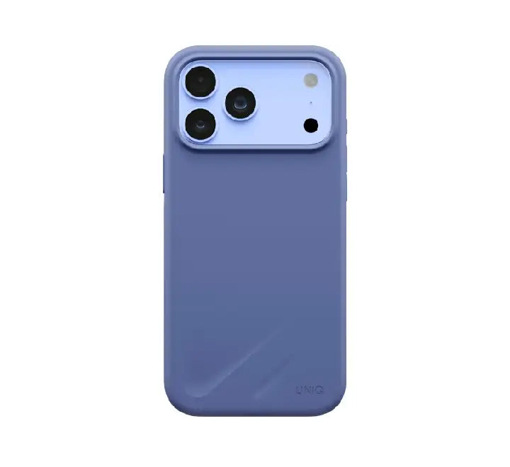 Close-up of interchangeable raised camera lens bezel on UNIQ Lino iPhone 18 case