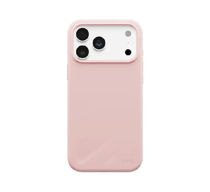 Close-up of UNIQ Lino raised camera bezel protection for iPhone 18 lenses