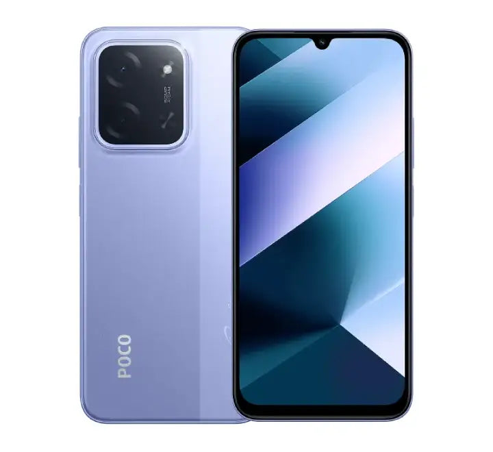 Xiaomi POCO C85 Mystic Purple showing the modern back panel design and 33W fast charging support.