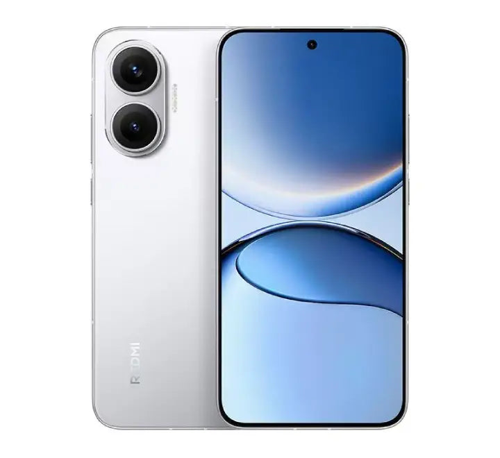 Xiaomi Redmi Turbo 4 Pro 5G in White showing back panel design and 50MP OIS camera