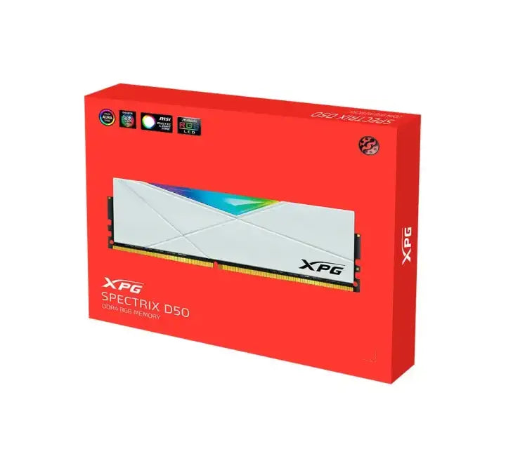 Adata XPG AX4U320016G16A-ST50/SW50 16GB DDR4 RGB Desktop Memory Single Color Box (White)