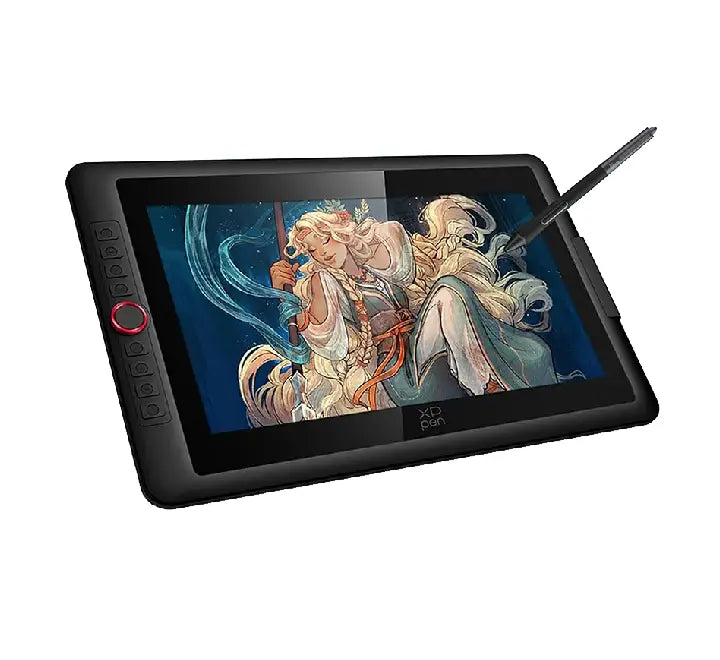 Front view of XPPen Artist 15.6 Pro V2 drawing display showing the Red Dial and 15.6-inch FHD screen.