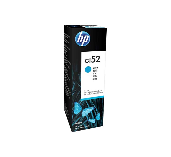 HP GT52 Cyan Original Ink Bottle (M0H54AA)-1, Ink Cartridges, HP - ICT.com.mm