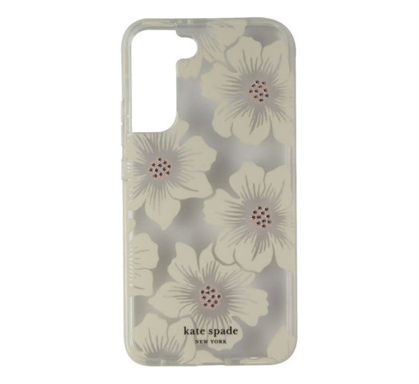 Kate Spade New York Defensive Hardshell Case for Samsung Galaxy S22+ (Hollyhock Floral Clear), Mobile Accessories, Kate Spade - ICT.com.mm
