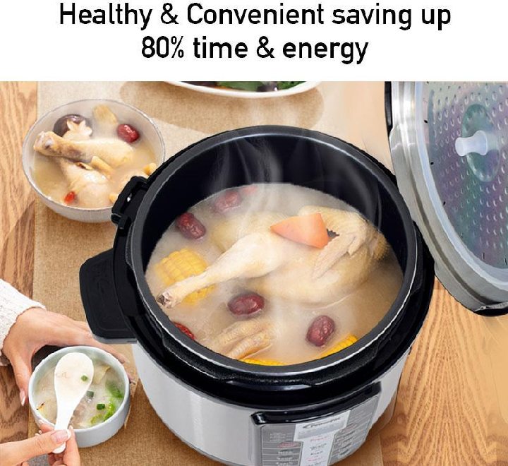 Powerpac PPC511 Electric Pressure Cooker 5L, Rice & Pressure Cookers, PowerPac - ICT.com.mm