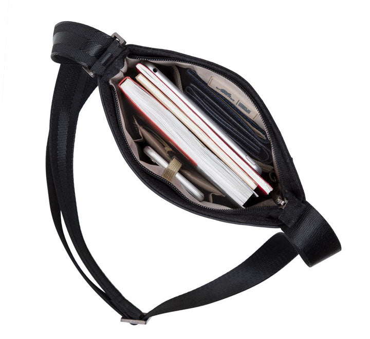 Rivacase CARDIFF 8509 Black Canvas Crossbody bag, Classic & Life Style Bags, Rivacase - ICT.com.mm