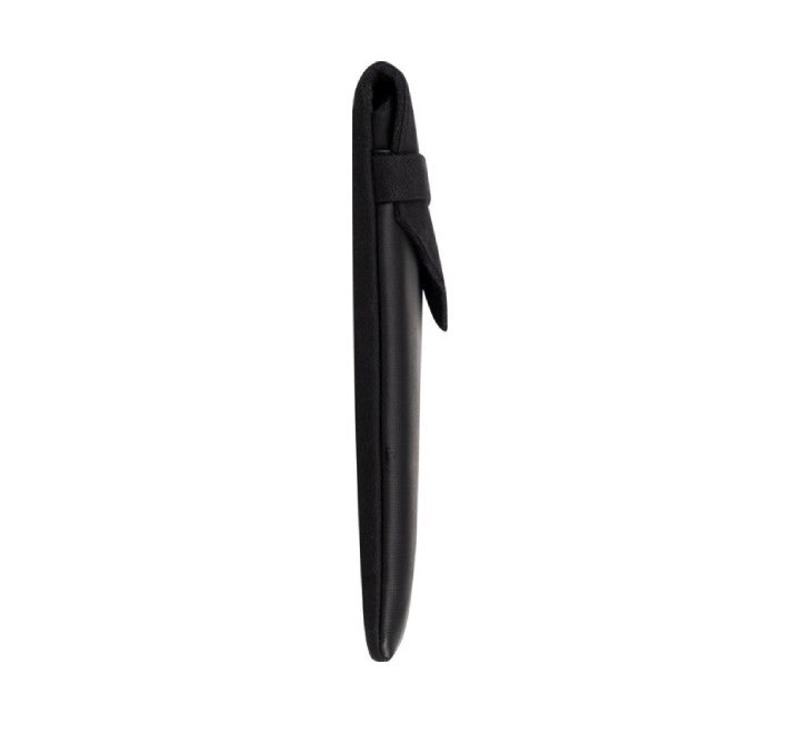 Front quick-access zippered compartment of Rivacase 8505 laptop sleeve storing cables and accessories