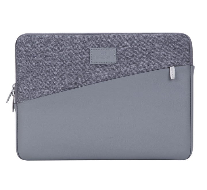 Rivacase Egmont 7903 premium 13.3 inch laptop sleeve in gray tweed fabric