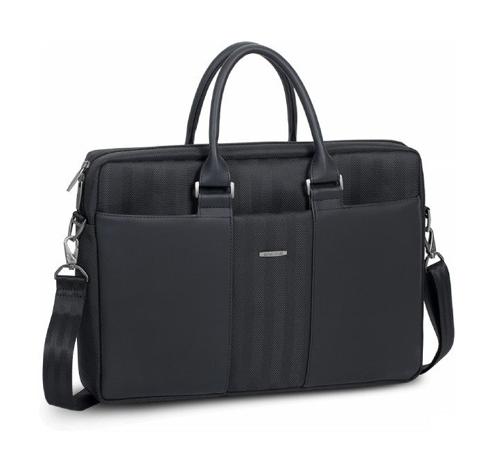 Open main compartment layout of Rivacase Narita 8135 showing laptop pocket and 10.1 tablet slot