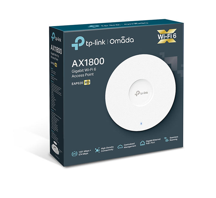 TP-Link EAP620HD AX1800 Wireless Dual Band Ceiling Mount Access Point, Wireless Access Points, TP-Link - ICT.com.mm
