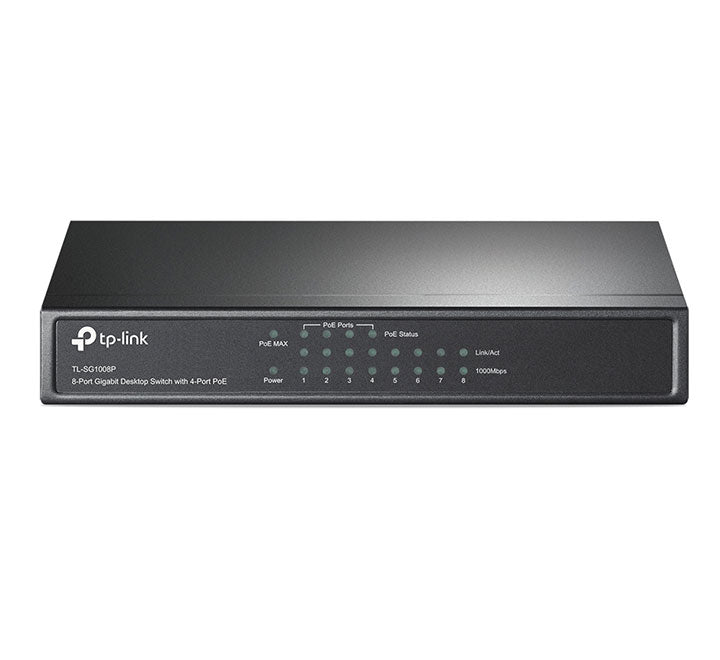 TP-Link TL-SG1008P V3 8-Port Gigabit Desktop Switch with 4-Port PoE, POE Switches, TP-Link - ICT.com.mm