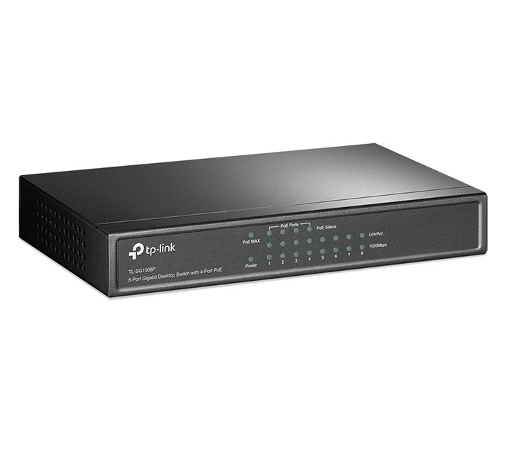 TP-Link TL-SG1008P V3 8-Port Gigabit Desktop Switch with 4-Port PoE, POE Switches, TP-Link - ICT.com.mm