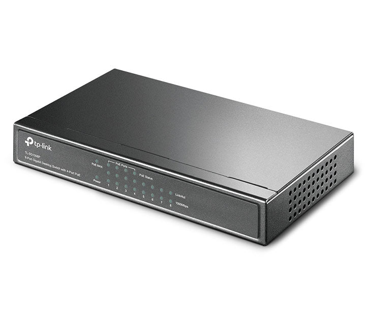 TP-Link TL-SG1008P V3 8-Port Gigabit Desktop Switch with 4-Port PoE, POE Switches, TP-Link - ICT.com.mm