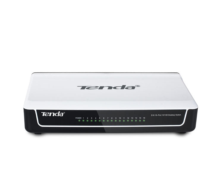 Tenda S16 16-Port Fast Ethernet Switch, Unmanaged Switches, Tenda - ICT.com.mm