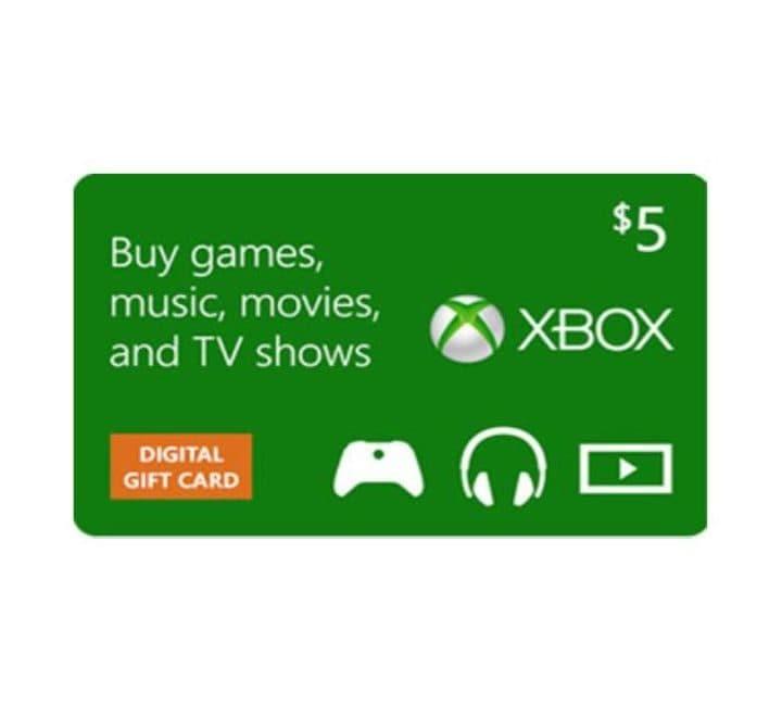 Xbox Gift Card $5 USD, Gaming Gift Cards, Xbox - ICT.com.mm