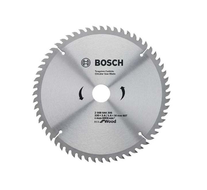 BOSCH Circular Saw Blade Eco for Wood 230x2.8 1.8x30 60T ICT