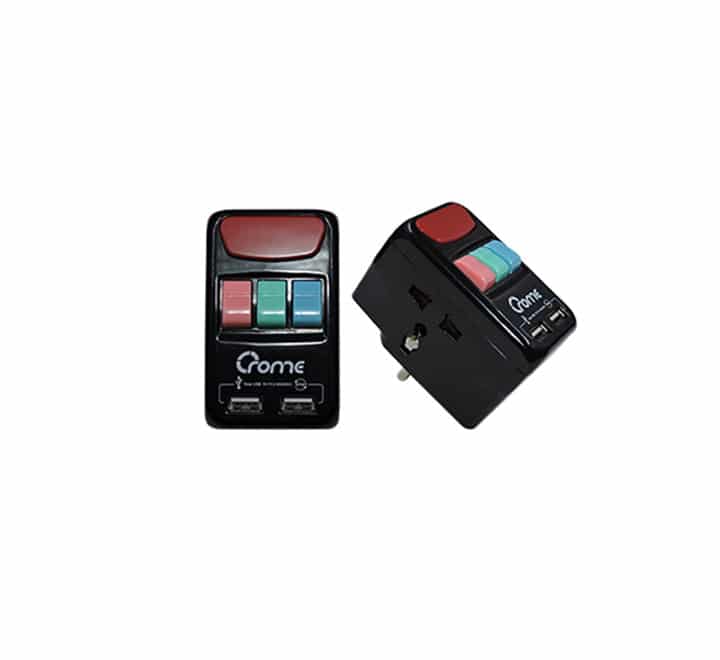 Crome 2USB Multi Adapter (CS-P3U), Adapters, Crome - ICT.com.mm