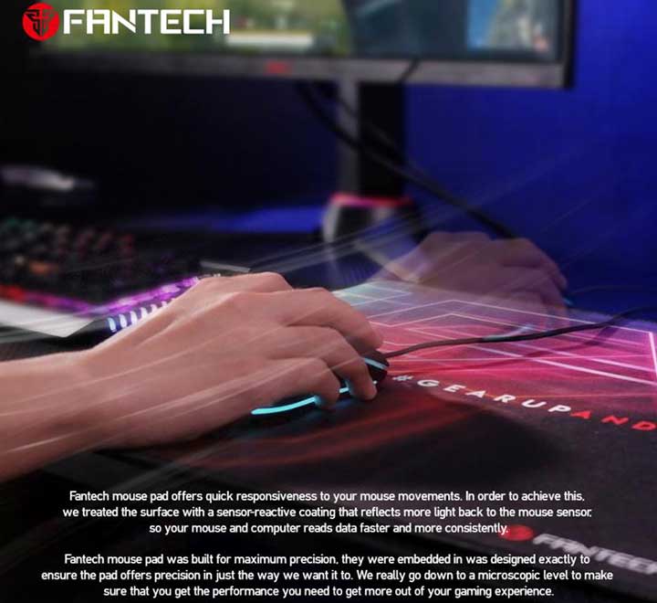 FANTECH VIGIL MP292 Gaming Mouse Pad (Black) - ICT.com.mm