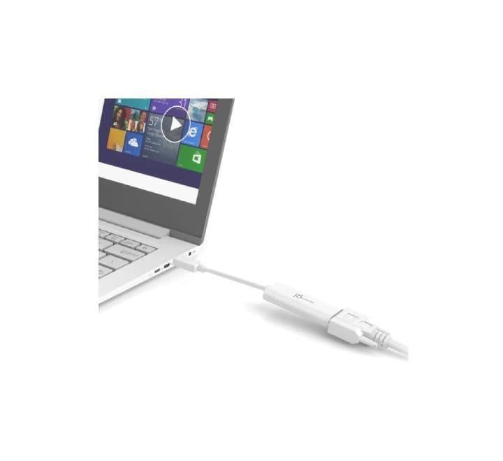 j5create USB 3.0 to VGA Slim Display Adapter (White), Adapters, j5create - ICT.com.mm