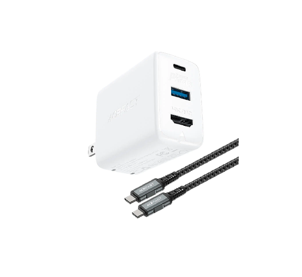 ACEFAST A19 65W Gan Multi-Function Hub Charger Set (White)