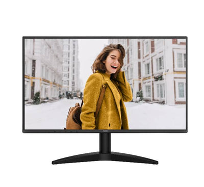 AOC 24B36XE 23.8-inch Full HD IPS 144Hz monitor front view showcasing the ultra-thin 3-sided frameless design.
