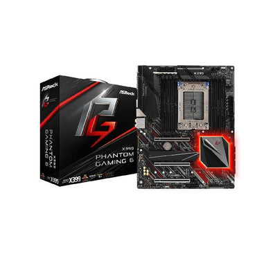 ASRock X399 Phantom Gaming 6 ATX Motherboard with TR4 Socket and 8 DDR4 slots.
