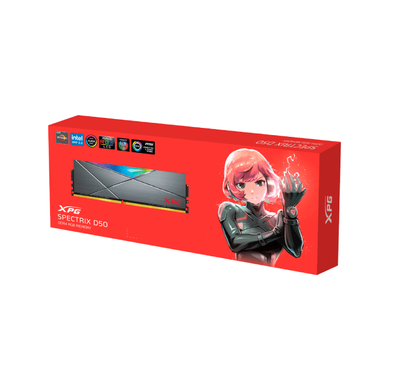 Adata XPG AX4U360016G18I DT50 (16 X 2) 32GB DDR4 RGB Desktop Memory Dual Color Box (Grey)