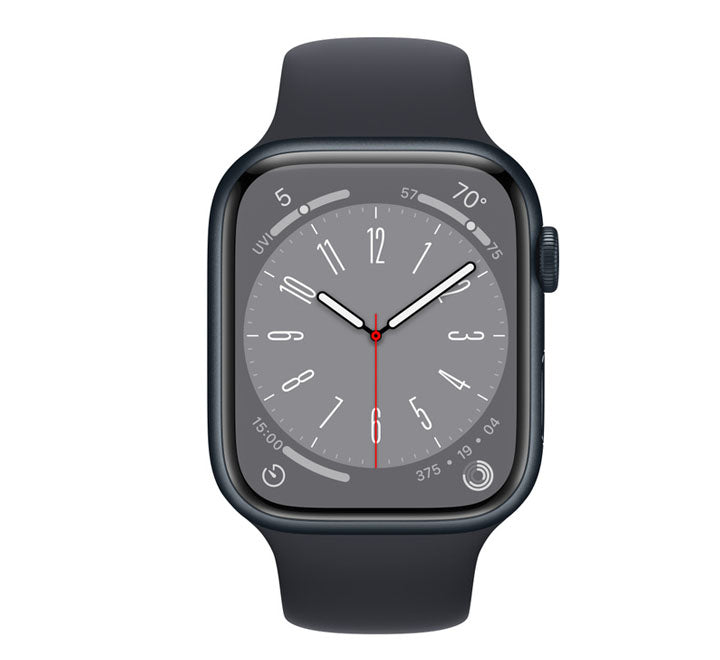 Apple Watch Series 8 45mm Midnight Aluminum Case With Sport Band (MNP13), Apple Watch Series 8, Apple - ICT.com.mm