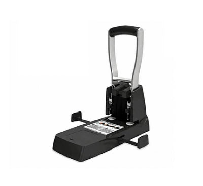 Basy 78150 heavy duty 2-hole manual metal desktop puncher for archiving large 150-sheet document packs.