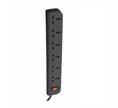 Belkin Essential Series 6 Socket Surge Protector F9E600zb2MGRY gray extension board full view