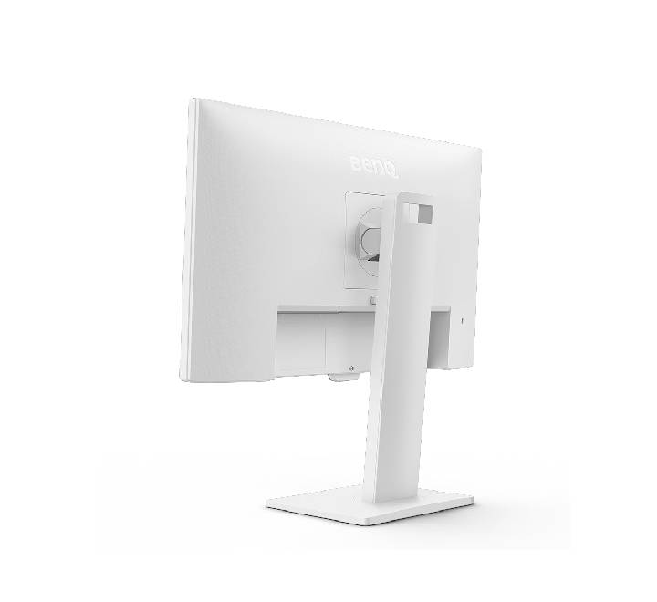 BenQ GW2486TC 100Hz monitor connected via a single USB-C cable charging a laptop on an office desk setup in Myanmar.