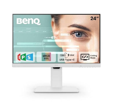 BenQ GW2486TC 23.8 inch Full HD IPS 100Hz home office monitor front view featuring its ultra-slim bezel display.