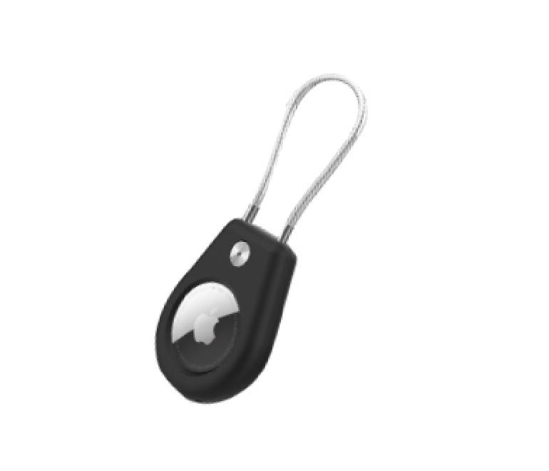 COTECi Steel Wire Rope Protective Shell for Airtag ( Black)